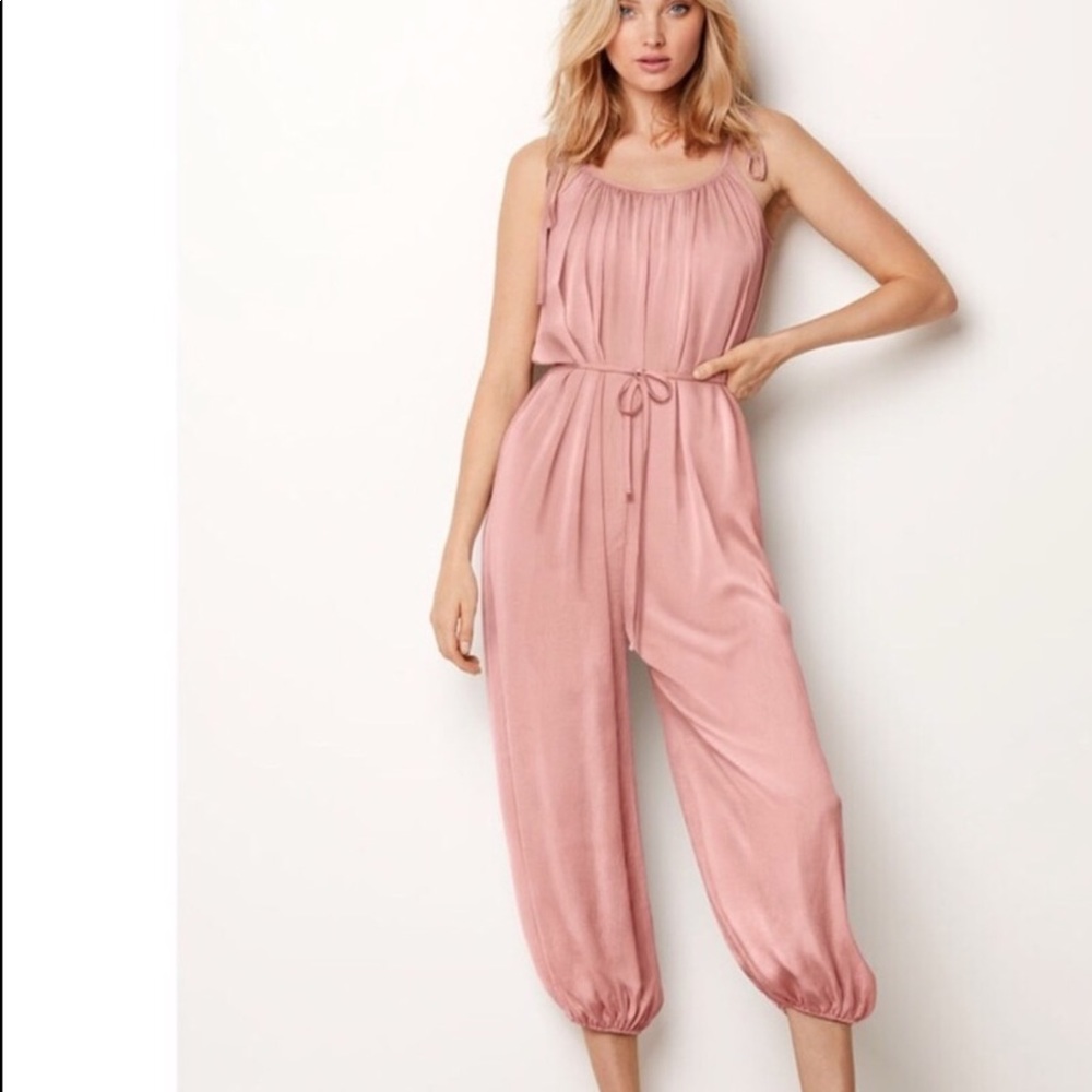 Victoria’s Secret satin jumpsuit sugar rose